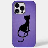 Black Cat Purple Elegant Evil Kitty