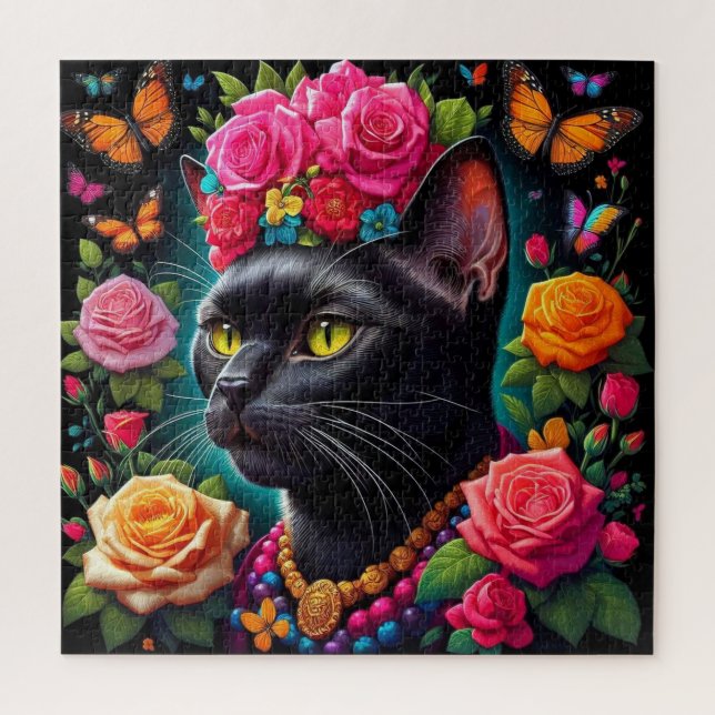 Black cat puzzle! jigsaw puzzle (Vertical)