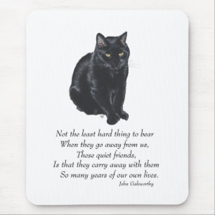 Black Cat Rainbow Bridge Mouse Pad