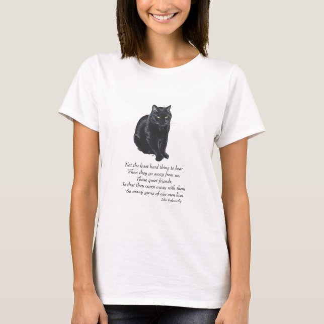 Black Cat Rainbow Bridge T-Shirt (Front)