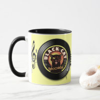 Black Cat Records Retro Jazz Mug – Vinyl Label Cup