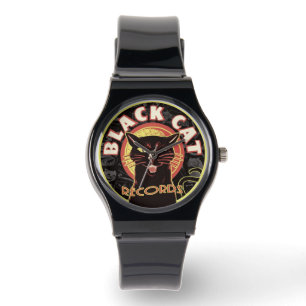 Black Cat Records Watch – Retro Vinyl Jazz (Unisex