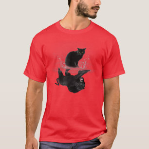 Black Cat Reflection Funny Cat Lover Cat Mum, Cat T-Shirt