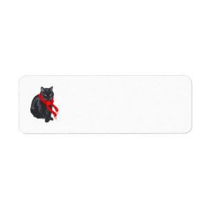 Black Cat Return Address Labels