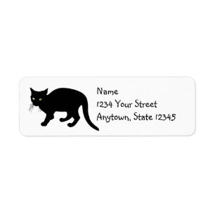 Black Cat Return Address Labels