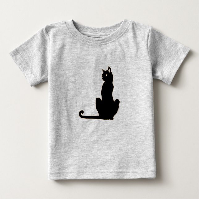 Black Cat Ringer T-Shirt (Front)