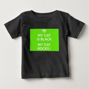Black cat rocks baby T-Shirt