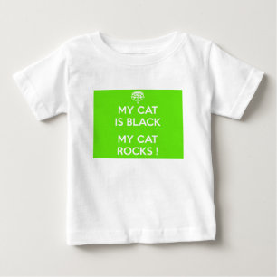 Black cat rocks baby T-Shirt