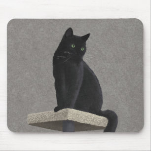 Black Cat Royalty Mouse Pad