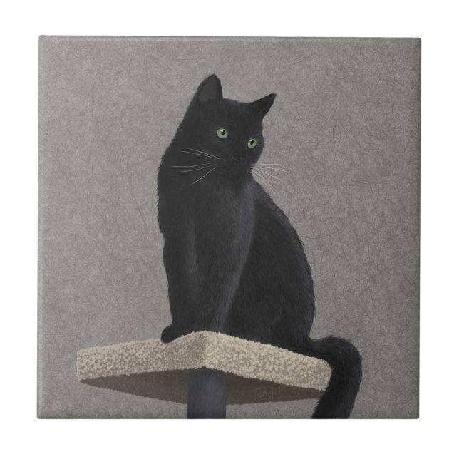 Black Cat Royalty  Tile (Front)
