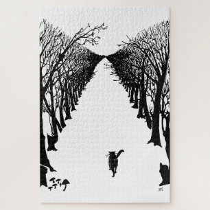 Black cat, Rudyard Kipling Jigsaw Puzzle