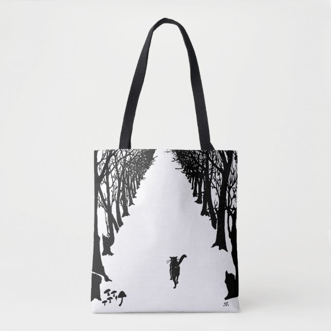 Black cat, Rudyard Kipling Tote Bag (Front)