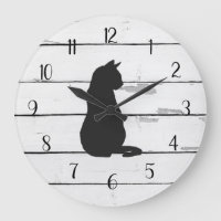 Black Cat Rustic Shiplap Farmhouse Decor