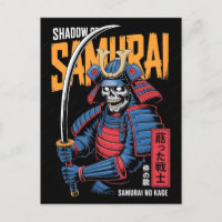 Black Cat Samurai Japanese Warrior Vintage
