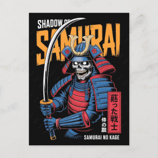 Black Cat Samurai Japanese Warrior Vintage  Holiday Postcard
