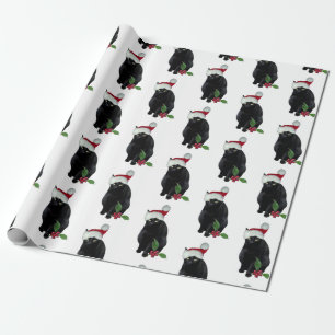 Black Cat Santa Wrapping Paper