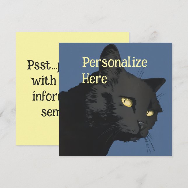 Black cat sarcastic spooky vintage illustration  (Front/Back)