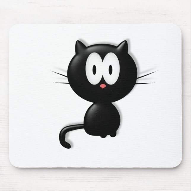 Black Cat Scardy Cat Halloween Gift Mouse Pad (Front)