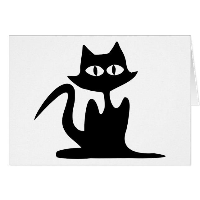 BLACK CAT SILHOUETTE (Front Horizontal)