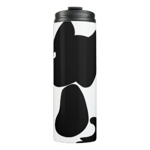 Black Cat Silhouette Animal Mammal Sitting Thermal Tumbler