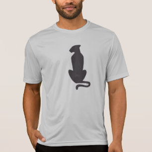 Black Cat Silhouette men grey Sport-Tek T-shirt