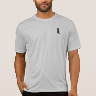 Black Cat Silhouette men grey Sport-Tek T-shirt