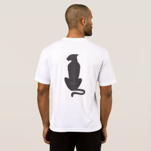 Black Cat Silhouette men white Sport-Tek T-shirt