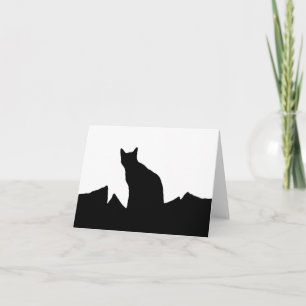 Black Cat silhouette Note Cards