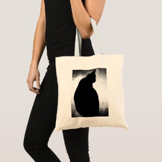 Black Cat Silhouette Tote Bag
