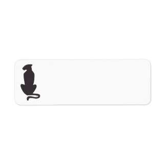 Black Cat Silhouette white return address labels