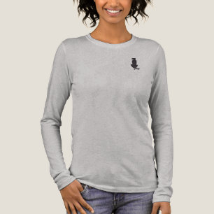 Black Cat Silhouette women grey long sleeve shirt
