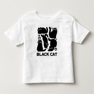 Black Cat Silhouettes - Cute Feline Design Toddler T-Shirt