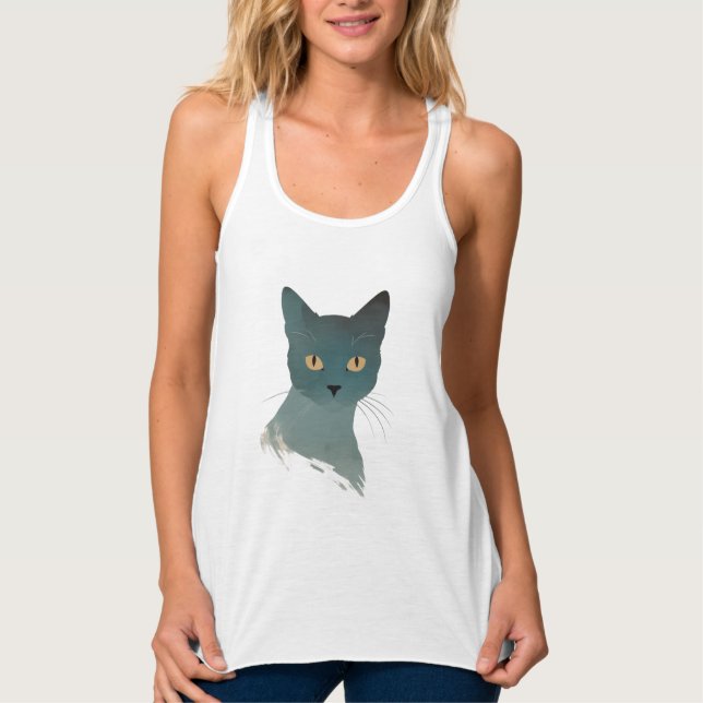 Black cat singlet (Front)
