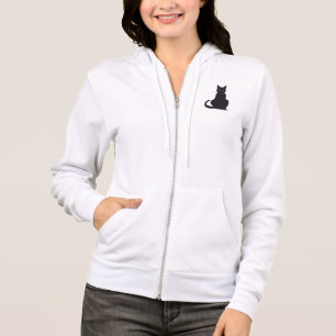 Black Cat Sitting Hoodie
