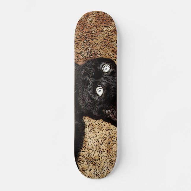 black cat skateboard (Front)