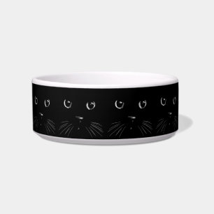 Black cat sketch bowl