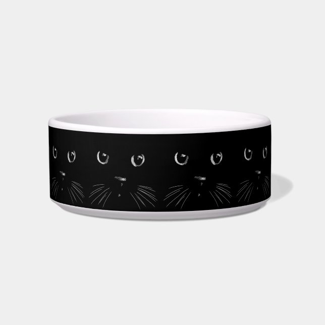 Black cat sketch bowl (Front)