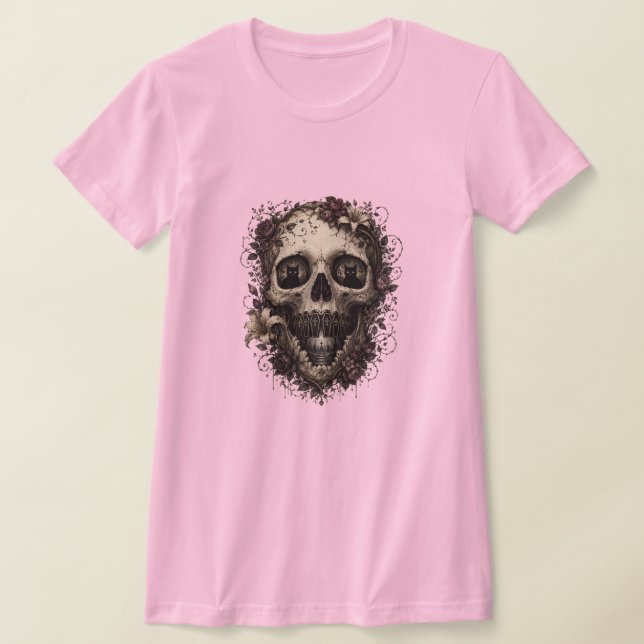 BLACK CAT SKULL T-Shirt (Laydown)