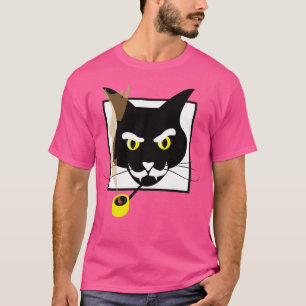Black Cat Smoking Magic Wizard T-Shirt