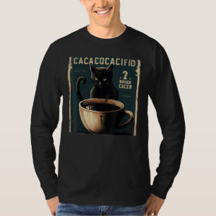 Black Cat Soccer Coffee T-Shirt