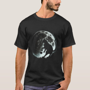 Black Cat Soccer Moon Graphic Tees Men Women Boys