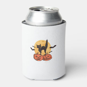 Black Cat Social Club, Ghots Cat, Retro Halloween, Can Cooler