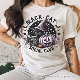 Black Cat Social Club Halloween T Shirt
