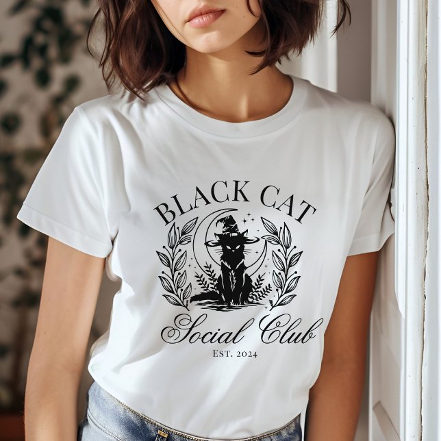 Black Cat Social Club Halloween T-Shirt (Creator Uploaded)