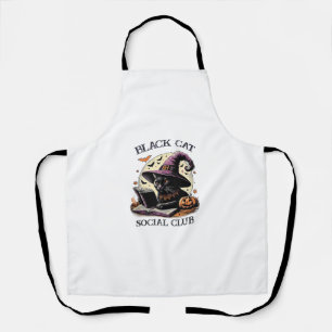 Black Cat Social Club Mythic Halloween Witch Party Apron