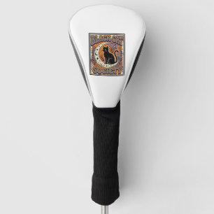 Black Cat Society Cat Black Cat Vintage Vector Art Golf Head Cover