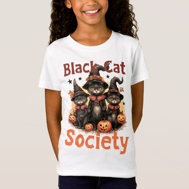 Black Cat Society T-Shirt (Front)