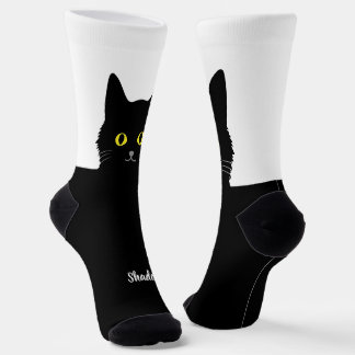 Black Cat Socks Gift for Cat Lovers - Many Colours
