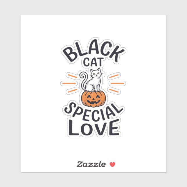 Black Cat Special Love Halloween Cat Vector Design (Sheet)