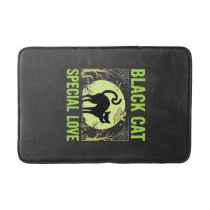 Black Cat Special Love Halloween Graphic Bath Mat